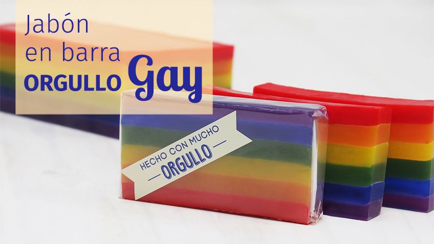 jabon en barra orgullo gay rectangular texto