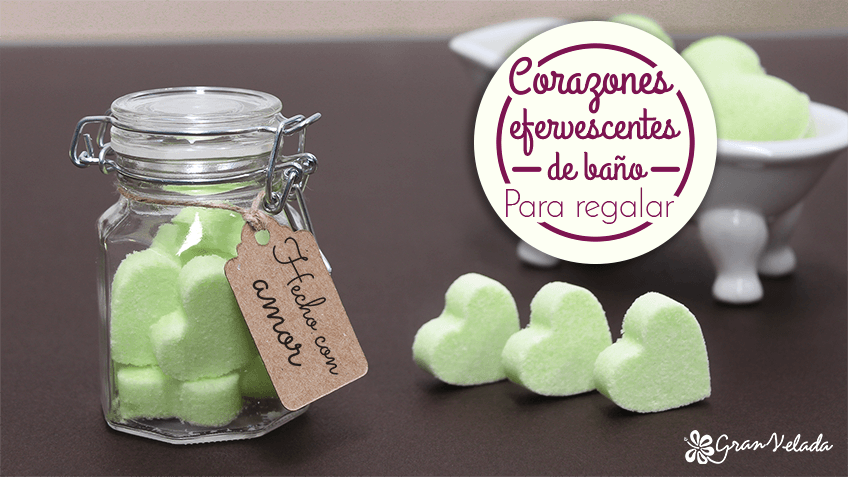 Cómo hacer corazones efervescentes de baño