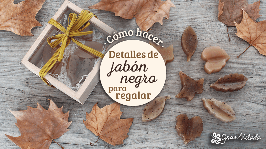 como hacer detalles de jabon negro para regalar