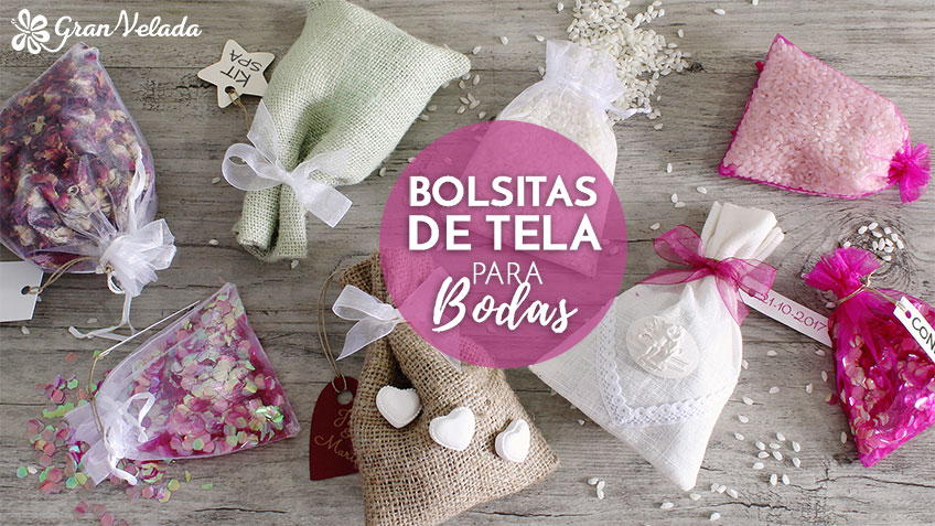 Bolsitas de Tela para Detalles de Bautizo, Boda y Comunión