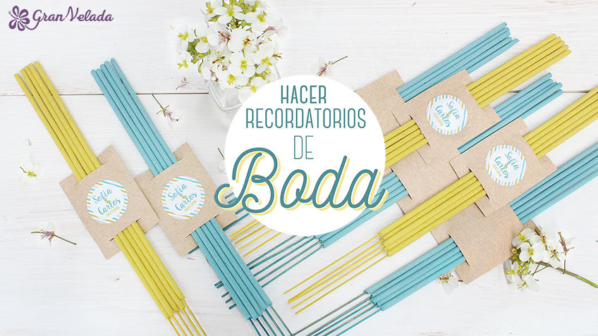 Recordatorios para boda hechos en casa, detalles DIY.